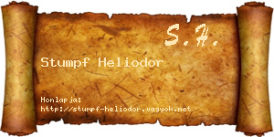 Stumpf Heliodor névjegykártya